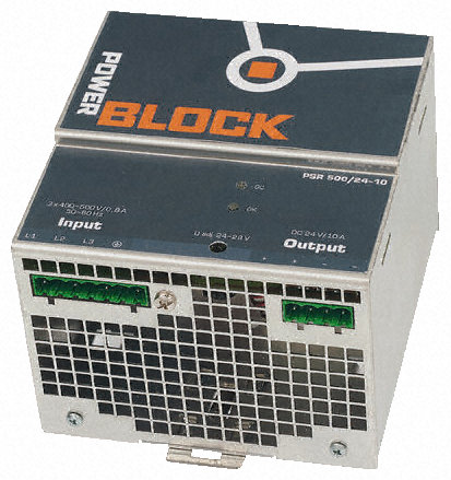 Block - PSR500/24-5 - Block 120W ģʽ DIN 尲װԴ PSR500/24-5, 83%Ч, 5A		