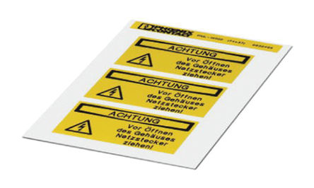 Phoenix Contact - 0830466 - Phoenix Contact 0830466 3װ Ԥӡǩ, 37mm, 74mm		