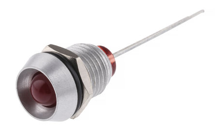 Bulgin - DX1091/RD - Bulgin DX1091/RD 5 mm  ɫ LED ָʾ, ߽Ӷ, 8mmװ׳ߴ, 2 V ֱ		