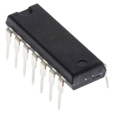 Texas Instruments - CD4081BE - Texas Instruments CD4081BE 4个 2输入 AND 逻辑门, 4.2mA, 3 → 18 V电源, 14引脚 PDIP封装		