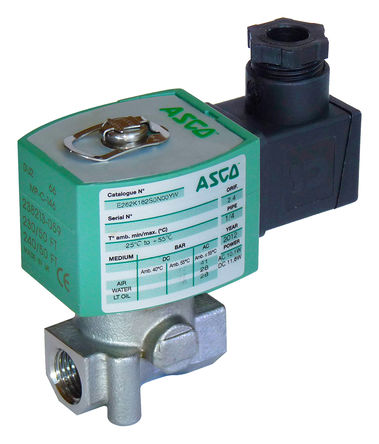 Asco - E262K184S1N01F8 - Asco E262K ϵ 6.5ͣbar7ˮbar7.5bar 2˿  ŷ E262K184S1N01F8, 1/4in˿, NCԤ跧λ, 230 V Դ		