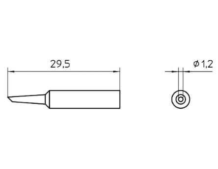 Weller - T0054485599 - Weller XNT ϵ XNT 4, 1.2 mm 45 ֱԲ׶ ͷ, ʹWXP65 & WP65 		