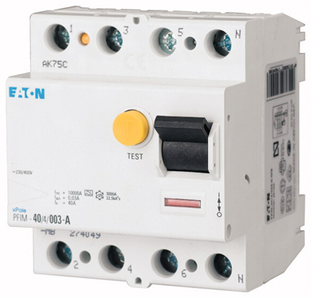 Eaton - 235418 - Eaton XBoard 4P 80 A RCD  235418, 30mAբ, DIN찲װ		