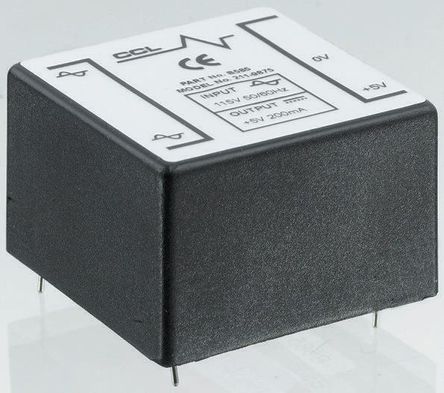 Computronic - 1WB587 - Computronic ʽ ǶʽԵԴ 1WB587, 105  135V ac, 12V dc, 100mA, 1W, 49 x 49 x 31.8mm		