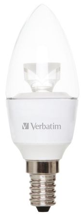 Verbatim - 52603 - Verbatim 4.5 W 250 lm 暖白色 LED GLS 灯 52603, E14 灯座, 蜡烛形灯, 220 → 240 V (相当于 25W 白炽灯)		