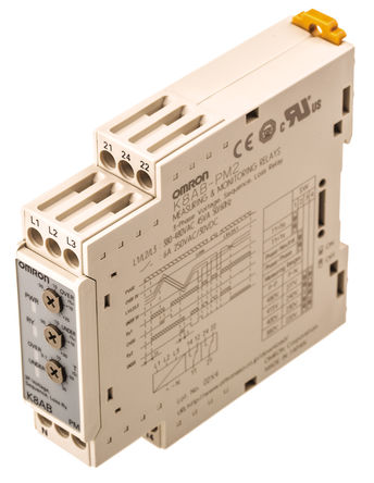 Omron - K8ABPM2 - Omron 3 λѹ ؼ̵ K8ABPM2, ˫ -  , 220  277 V 380  480 V 		