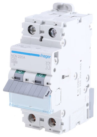 Hager - NCN220A - Hager Invicta NCN ϵ 2 20 A MCB NCN220A, 10 kA Ͽ, C բ		