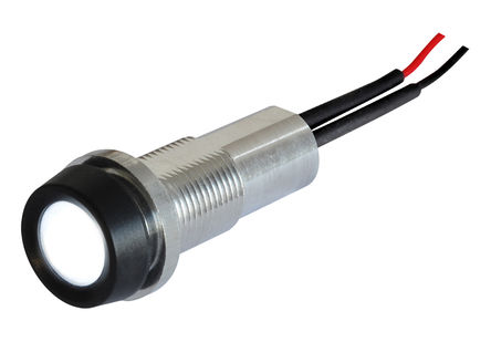 Oxley - STR/LH10/24/FL30/H/WE - Oxley STR/LH10/24/FL30/H/WE 10 mm ͹ ɫ LED ָʾ, ߽Ӷ, 10.15mmװ׳ߴ, 24 V /ֱ		