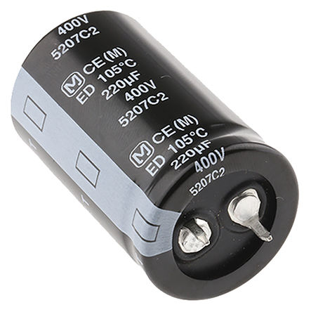 Panasonic - EETED2G221JJ - Panasonic TS ҧʽ ϵ 400 V ֱ 220F ͨ  EETED2G221JJ, 20%ݲ, 603m(ֵ), +105C		