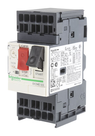 Schneider Electric - GV2ME103 - Schneider Electric TeSys GV2M ϵ 4  6.3 A 3 綯· GV2ME103, 50 kAϿ, 500 V		