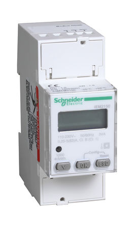 Schneider Electric - A9MEM2150 - Schneider Electric Acti 9 iEM2000 系列 A9MEM2150 单相 8位 LCD 数字功率表		