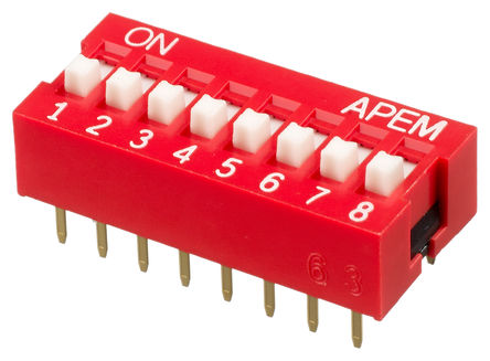 Apem - NDS-08-V - Apem NDS-08-V 8λ ͹ ͨ DIP , , 25 mA		