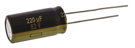 Panasonic - EEUFC1J221X - Panasonic FC  ϵ 63 V ֱ 220F ͨ  EEUFC1J221X, 20%ݲ, 147m(ֵ), +105C		