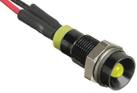 RS Pro - Q6R7BXXY02E - RS Pro Q6R7BXXY02E 3 mm  ɫ LED ָʾ, ߽Ӷ, 6mmװ׳ߴ, 2 V ֱ		