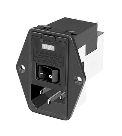 TE Connectivity - PE0SSDS6A - TE Connectivity װ C14 IEC ˲ ͷ 8-6609928-1, 5 x 20mm۶, ζ˽, 6A, 120 V 250 V 		