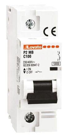 Lovato - P2MB1PC100 - Lovato ģ P2MB ϵ 1 100 A MCB ΢Ͷ· P2MB1PC100, 10 kA Ͽ, C բ		