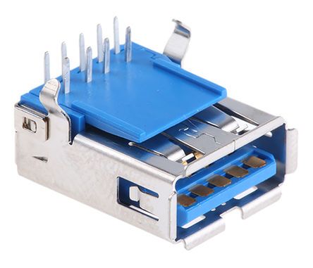 Amphenol FCI - 10117835-001LF - Amphenol FCI 1 ˿ ֱ USB3.0 A  USB  10117835-001LF, ͨ, 30 V , 1.8A		