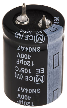 Panasonic - EETEE2G121HJ - Panasonic EE ҧʽ ϵ 400 V ֱ 120F ͨ  EETEE2G121HJ, 20%ݲ, +105C		