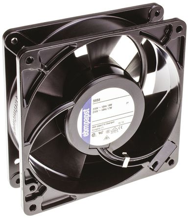 ebm-papst - 5958 - ebm-papst 5900 系列 18W 230 V 交流 轴流风扇 5958, 180m3/h, 2750rpm, 127 x 127 x 38mm		
