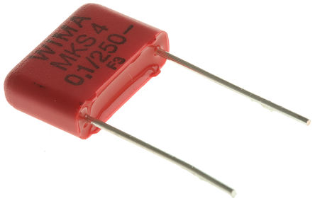 WIMA - MKS4F031003C00KI00 - WIMA MKS4 ϵ 100nF ͨ PET  (PET) MKS4F031003C00KI00, 10%ݲ, 160 V 250 V ֱ, -55  +100 C		