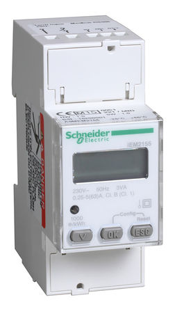 Schneider Electric - A9MEM2155 - Schneider Electric Acti 9 iEM2000 系列 A9MEM2155 单相 8位 LCD 数字功率表		