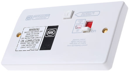 MK - K6303 WHI - MK Logic Plus ϵ IP2XD BS ׼ 13A ɫ ؼȩ RCD  K6303 WHI, ̰忪, 1 30mA,  86mm  86mm, 250V ac		