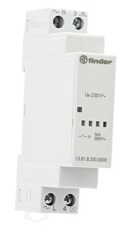 Finder - 13.81.8.230.0000 - Finder 13.81.8.230.0000  DIN Rail Ǳ̵, 16 A, 230V ac		