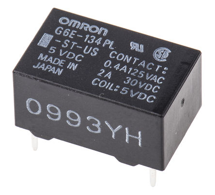 Omron - G6E-134PL-ST-US DC5 - Omron G6E-134PL-ST-US DC5 ˫ PCB װ Ǳ̵, 5V dc		