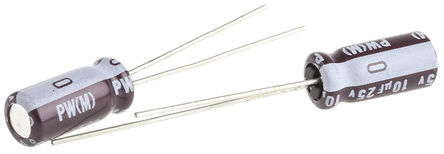 Nichicon - UPW1E100MDD - Nichicon PW ϵ 25 V ֱ 10F ͨ  UPW1E100MDD, 20%ݲ, +105C		