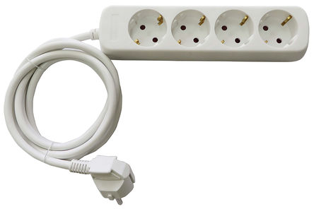 RS Pro - HX-4N-2M - RS Pro ɫ 4  Դ ߰ HX-4N-2M, ʽ, 2m , 16A, 230 V 		