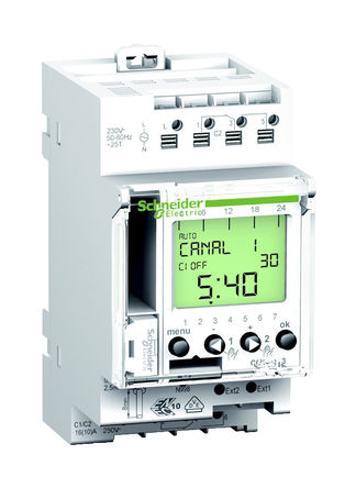 Schneider Electric - CCT15723 - Schneider Electric 2ͨ DIN 쿪 CCT15723, 죬Сʱλ, 230 V Դ		