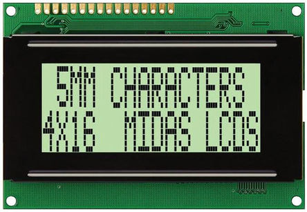 Midas - MC41605A6W-GPTLY - Midas A ϵ ͸ ĸ LCD ɫʾ MC41605A6W-GPTLY, LED, 416ַ		