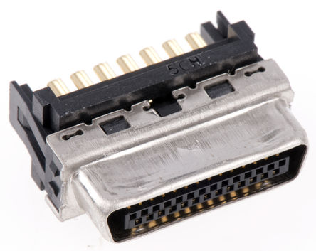 Hirose - DH40-27S - Hirose DH 系列 1mm 27 路 母 直 矩形连接器 DH40-27S, 镀金触点, 焊接接端, 500mA额定电流, 125 V 交流额定电压		