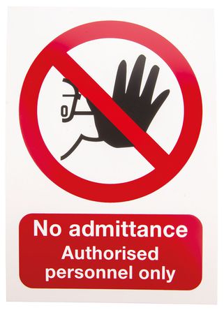 Signs & Labels - ML01551R - Signs & Labels ML01551R ɫ/ɫ/ɫ Ӣ PP Ӳ ֹ־ ““ Keep Out룩, 148 x 210mm		