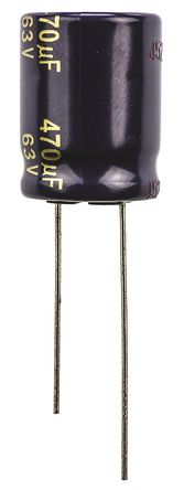 Panasonic - EEUFC1J471 - Panasonic FC  ϵ 63 V ֱ 470F ͨ  EEUFC1J471, 20%ݲ, 59m(ֵ), +105C		