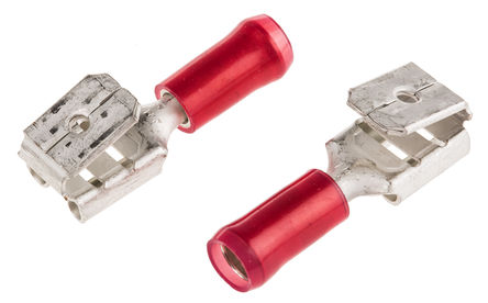 TE Connectivity - 160834-5 - TE Connectivity PIDG FASTON .250 ϵ ɫ Ե ѹӱʽ 160834-5, о, 6.35 x 0.81mmӼ, 22AWG  16AWG		