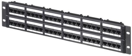 HellermannTyton - 853-45043 - HellermannTyton Global ϵ ɫ Cat6 48 ˿ RJ45 RJ Ӳ 2/4808IDCG6/BK, UTP, 2Uܸ߶		