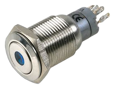 Bulgin - MP0045/1E1BL012 - Bulgin MP0045/1E1BL012  ˫ת ɫLED 尲װ ť, 3 A		