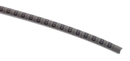 HellermannTyton - 901-10275 - HellermannTyton Helagrip ϵ 1000װ ҵ׺ Ϲ̶ ±ʶ 901-10275, 3.5mm, 3.3 mm, 1  3mmֱ, ӡ"8"ͼ		