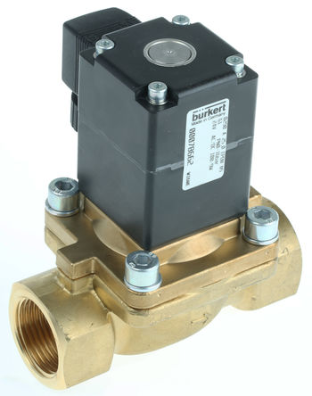 Burkert - 078662 - Burkert 0290 ϵ 2˿ ͭ ŷ 078662, 16 bar, 1in˿, NC, 24 V /ֱ		