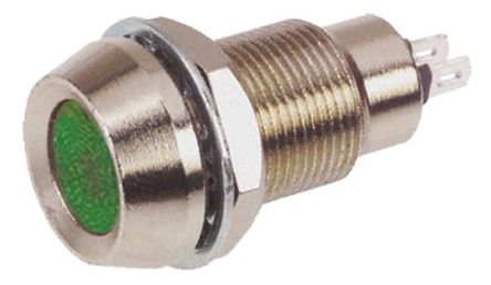 Marl - 512-532-75 - Marl 512-532-75 10 mm  ɫ LED ָʾ, ƬӶ, 12.7mmװ׳ߴ, 110 V 		