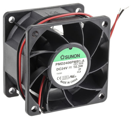 Sunon - PMD2406PMB1-A(2).GN - Sunon PMD ϵ 10.3W 24 V ֱ  PMD2406PMB1-A(2).GN, 96m3/h, 8000rpm, 60 x 60 x 38mm		