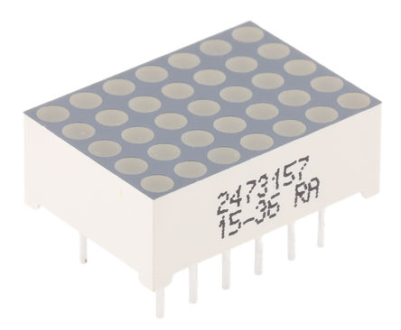 Kingbright - TA07-11SRWA - Kingbright TA07 ϵ 1ַ  7 x 5 ɫ LED ʾ TA07-11SRWA, 34 mcd, 17.6mmַ, ͨװװ		