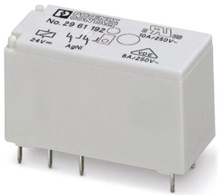 Phoenix Contact - 2961435 - Phoenix Contact 2961435 ˫˫ PCBӡˢ·壩װ ӿڼ̵ģ, 8A, 24V ac		