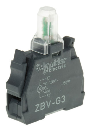 Schneider Electric - ZBVG3 - Schneider Electric XB4 XB5 ϵ  ZBVG3, 110  120 V, ɫ LED, ݶӶ		