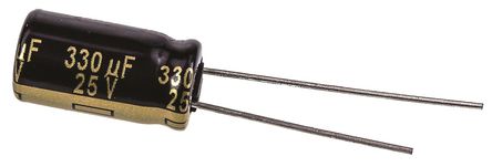 Panasonic - EEUFM1E331L - Panasonic FM  ϵ 25 V ֱ 330F ͨ  EEUFM1E331L, 20%ݲ, +105C		