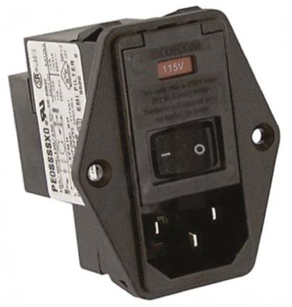 TE Connectivity - PE0SXDHX0 - TE Connectivity װ C14 IEC ˲ ͷ PE0SXDHX0, ζ˽, 10A, 250 V 		