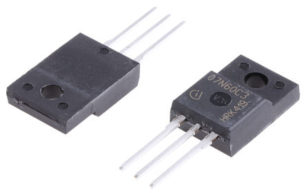 Infineon - SPA07N60C3 - Infineon CoolMOS C3 ϵ Si N MOSFET SPA07N60C3, 7.3 A, Vds=650 V, 3 TO-220FPװ		
