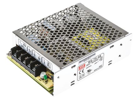 RS Pro - RS-75-48 - RS Pro 76.8W  ǶʽģʽԴ SMPS RS-75-48, 125  373 V dc, 88  264 V ac, 48V dc, 1.6A, 89.5%Ч		