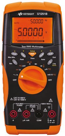 Keysight Technologies - U1251B - Keysight Technologies U1251B 1000V ac, 10A ac ñ, 500   500 M, 10 nF  100 mF		